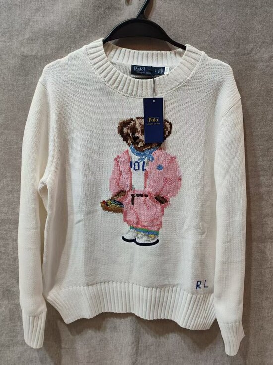 Polo Ralph Lauren Sweaters - 🧸 Polo Ralph Lauren Pink‑Outfit Polo Bear Crewneck Knit Sweater